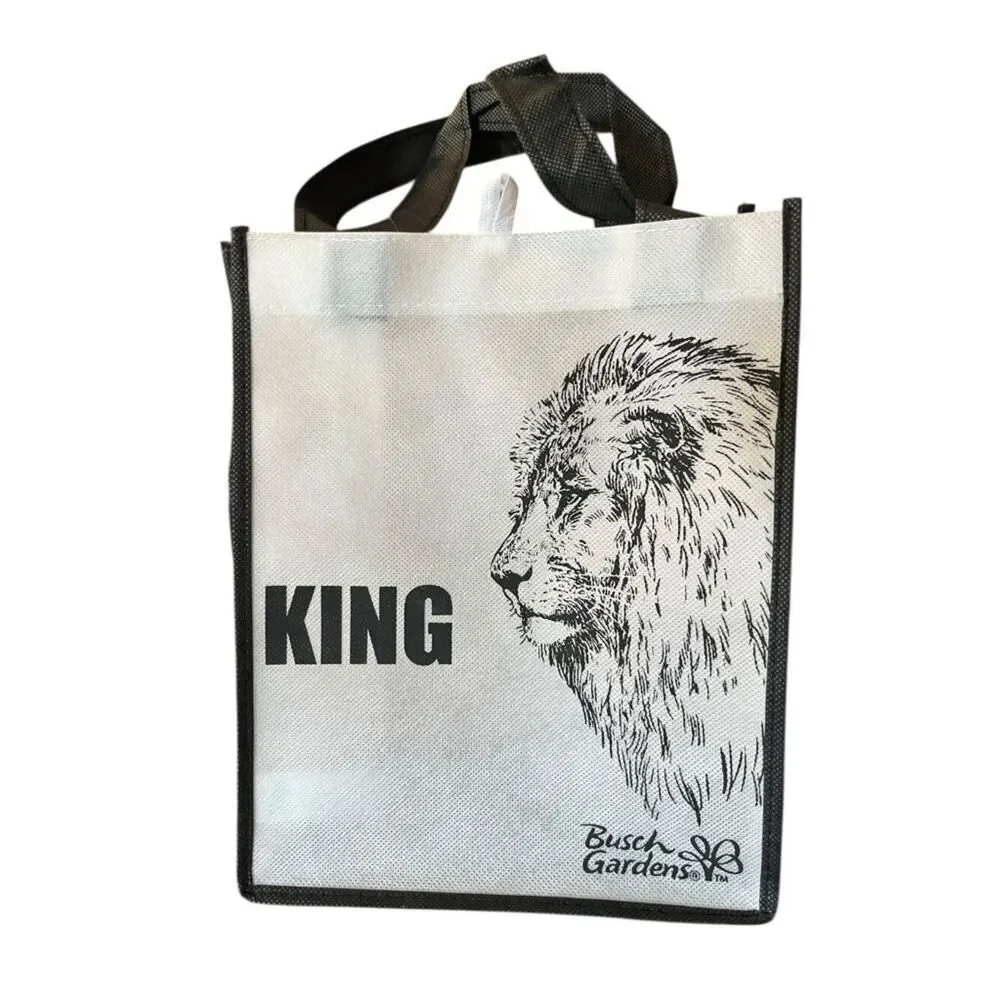 Sea World Reusable Small Shopping Tote Bag Busch Gardens Whale Lion Lot Of 3